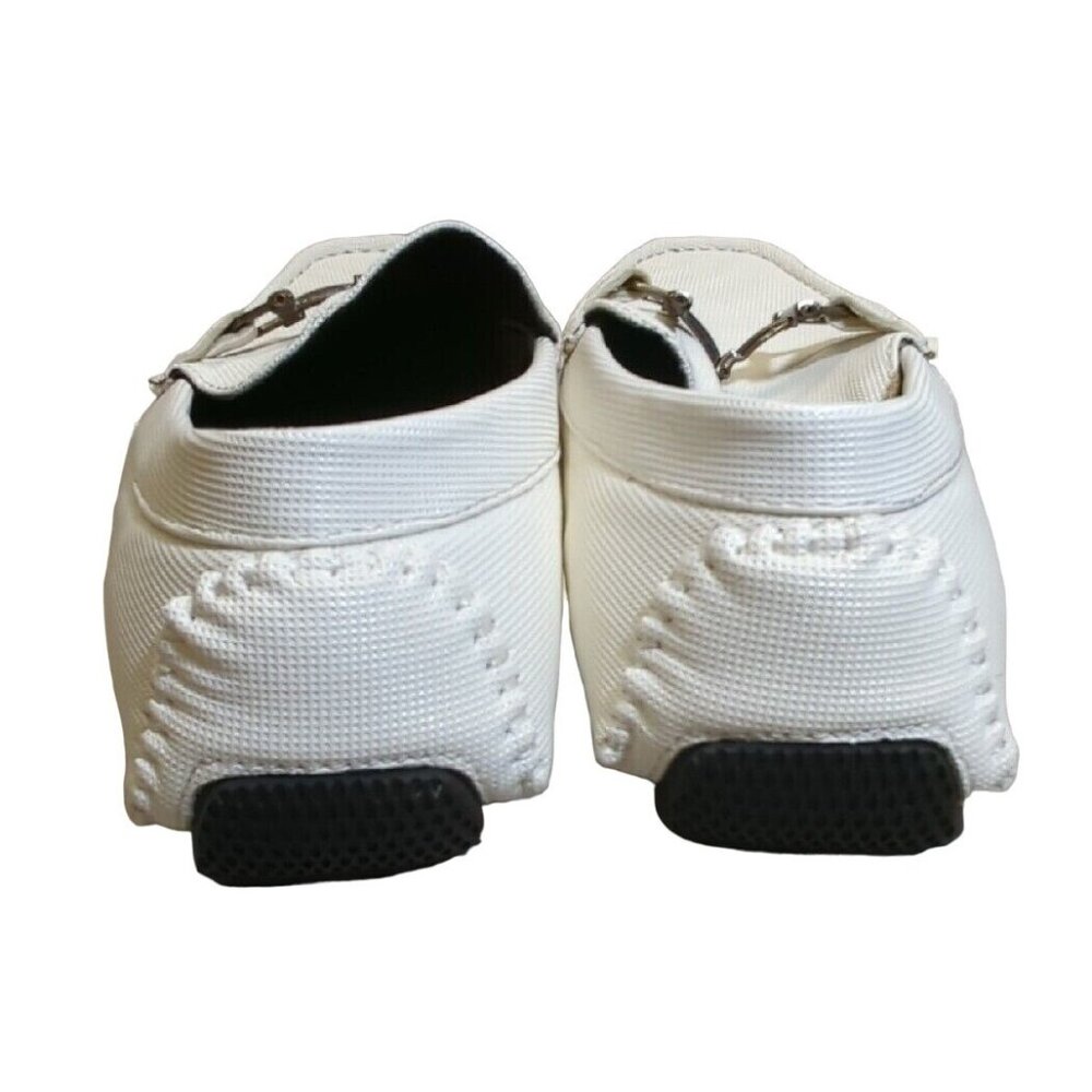 ✅Mens 9 FARANZI Rover White Fashion Driving Shoes Slip-on Moc-Toe Casual Loafers - Picture 6 of 10